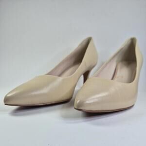 NINE WEST MARGOT PUMPS NATURAL/TAN LEATHER SIZE 9B
